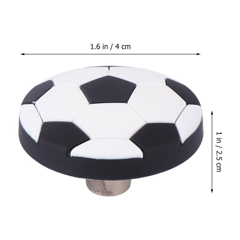 4 stk blød gummi fodboldformet dørtrækstang simpelt håndtag skuffedørknap praktisk møbelgarderobegreb med negle