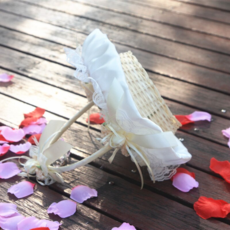 Ros spets blomma tjej korg! bröllop kronblad dekoration bröllop ceremoni festtillbehör