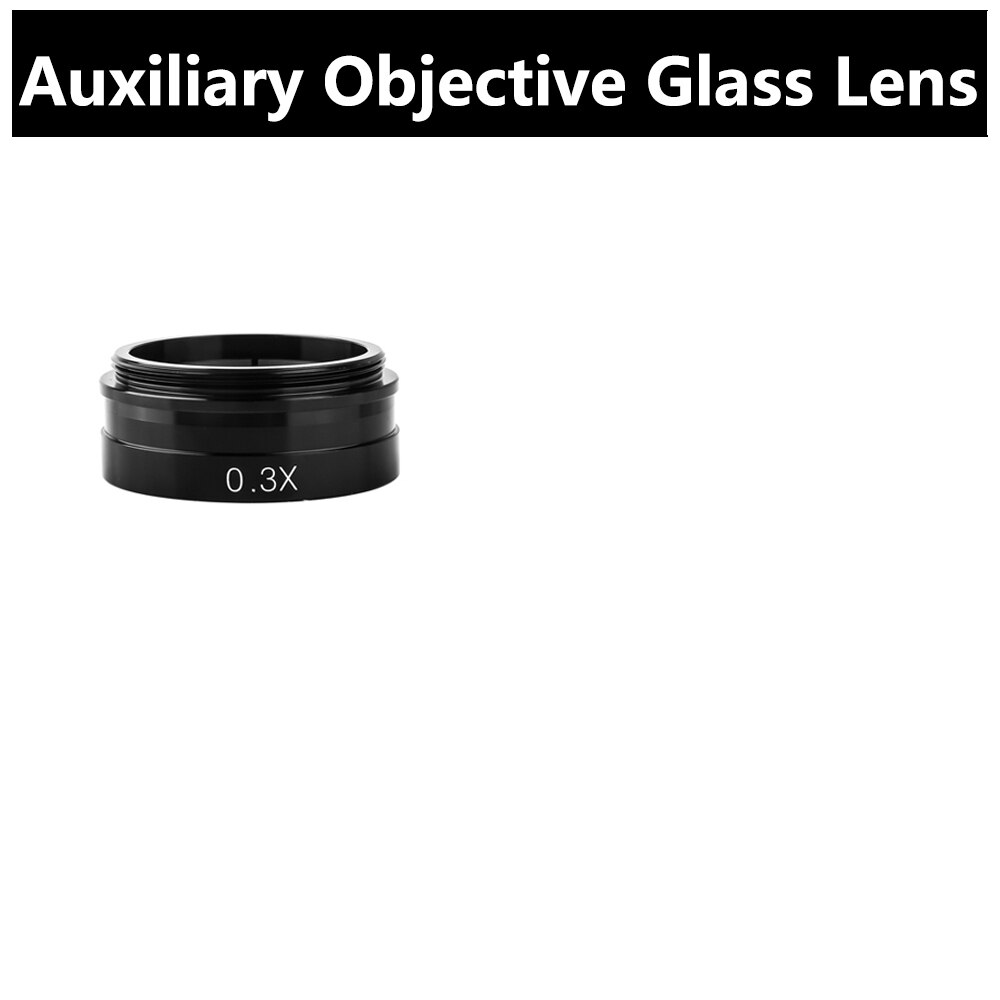 1X Protection Barlow Auxiliary Objective Glass Lens Soot 42mm For 200X 180X 130X C MOUNT Lens Industry Video Microscope Camera: set D YZN2