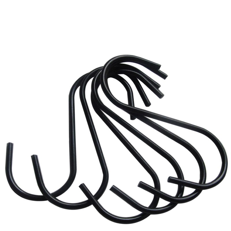 Keuken Opslag Houders Rvs S-Vormige Haken Sluiting Diversen Organizer Roestvrij S Type Haken Tassen Hangers Zwart 3 stuks