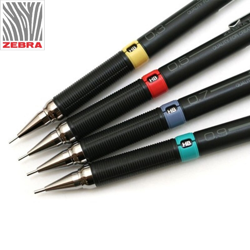 3 stykker top mekaniske blyanter lavet i japan zebra drafix  dm3-300 tegning special 0.3/0.5/0.7/0.9mm