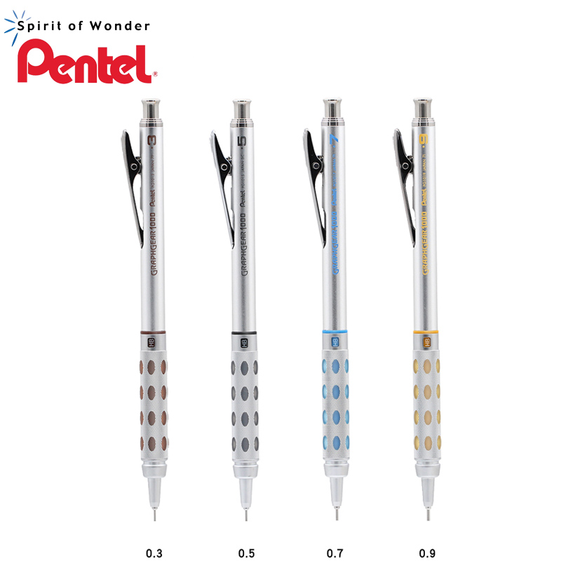 1 Uds Pentel GraphGear 1000 lápiz mecánico de dibujo uso estudiantil no es fácil de romper lápiz mecánico de plomo 0,3 0,5 0,7 0,9mm