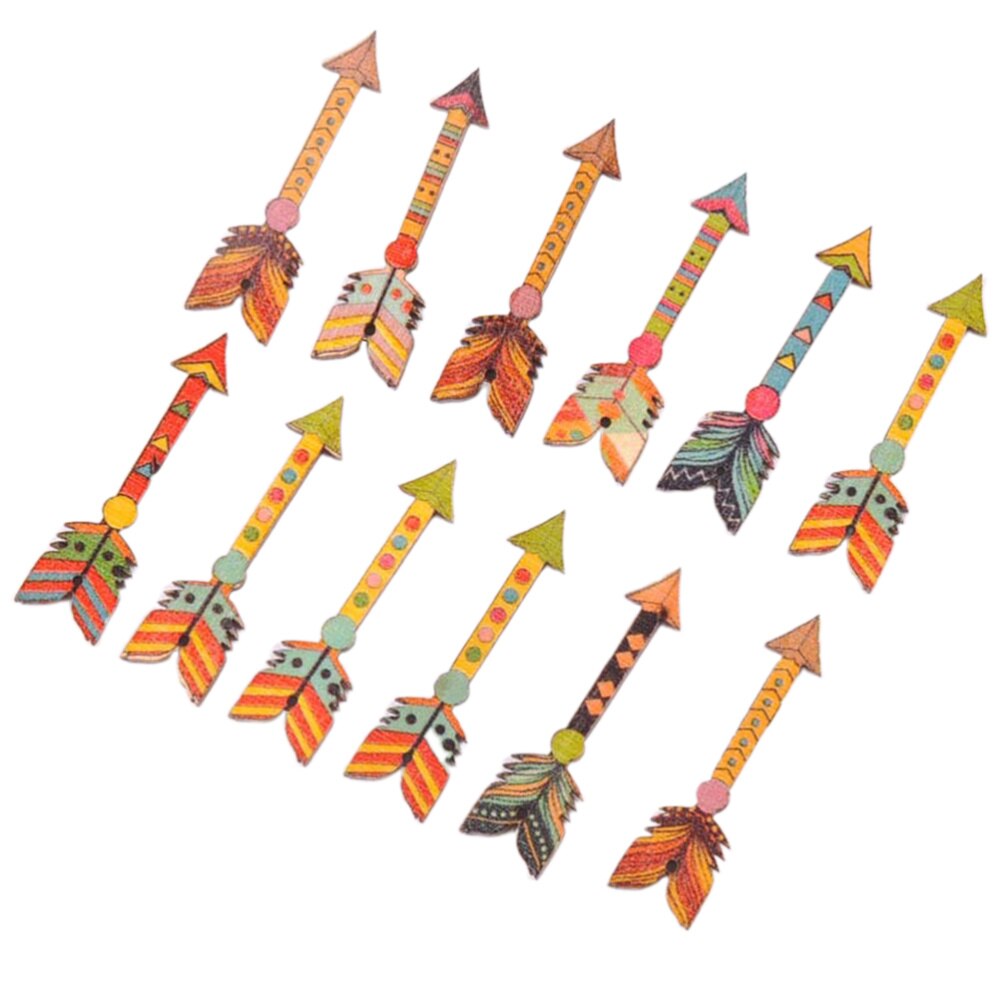 50 Pcs Rustic Wood Arrow Sign Single Hole Printed Arrow Wall Pendant Unique Farmhouse Route Road Arrow Sign Home Wall Hanging De: Default Title