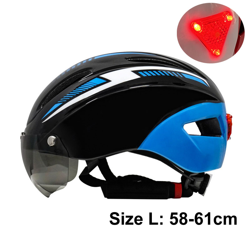 Fietshelm Mannen Vrouwen Led Licht Helm Weg Berg Magnetische Lens Fietshelm Voor Fietsen Sport Skateboard Scooter: Paars