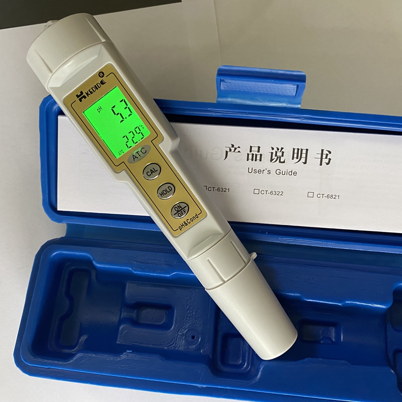 0-1999 uS/cm Digital PH EC Conductivity Monitor Portable Water Tester Accuracy pH Cond Meter for Fish Tank Aquariums