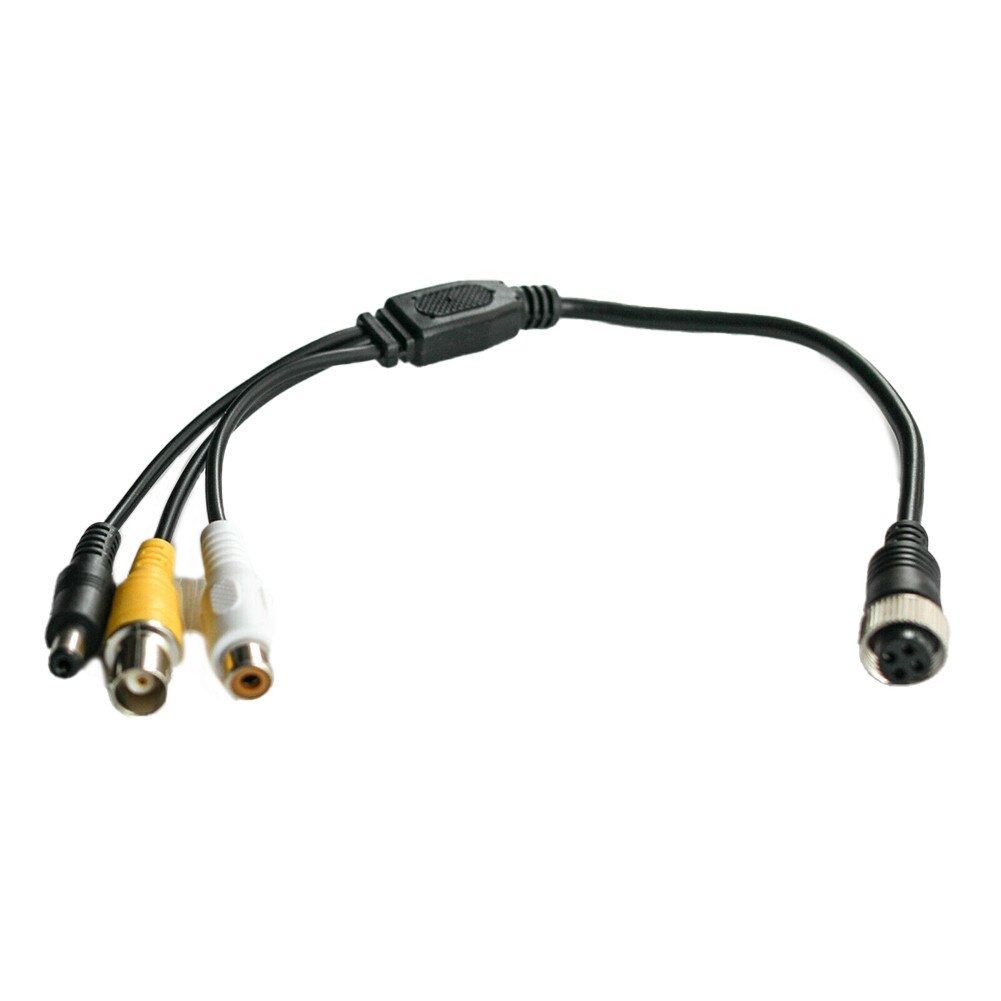 Cable de aviación de 4 pines para videovigilancia, conector RCA con Audio de vídeo y Cable de cámara de alimentación de CC, conector de Audio/RCA para micrófono, 1 Uds.