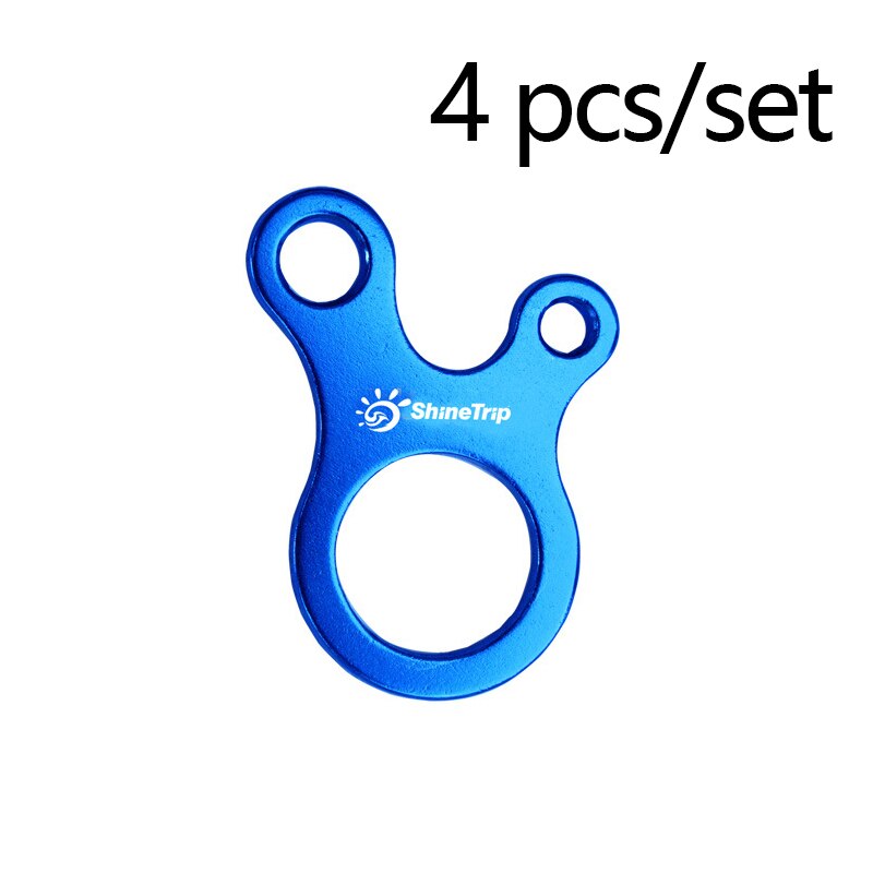ShineTrip 4 pièces Camping tente cordon corde attache Guy ligne coureur ajusteur mousqueton crochet cintre tendeur vent corde bouchon: 4PCS Blue