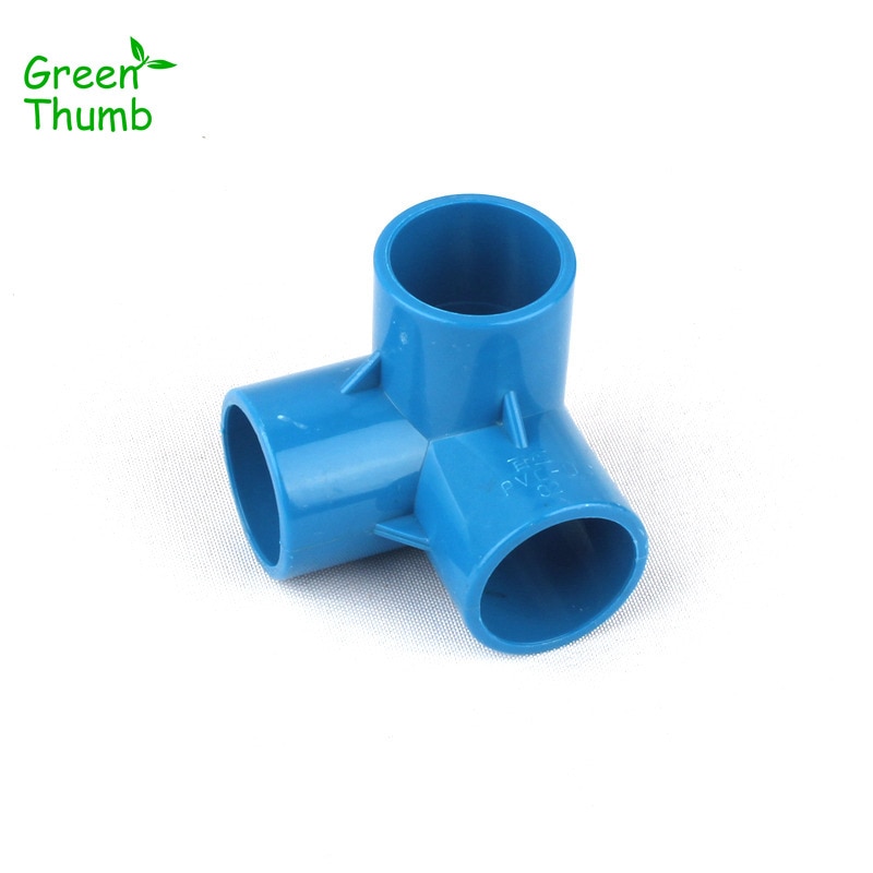 10pcs Green Thumb Inner Dia 32mm PVC Joints Equal Cross Connectors for Horticultural Irrigation White/Grey/Blue Plastic PVC Tee