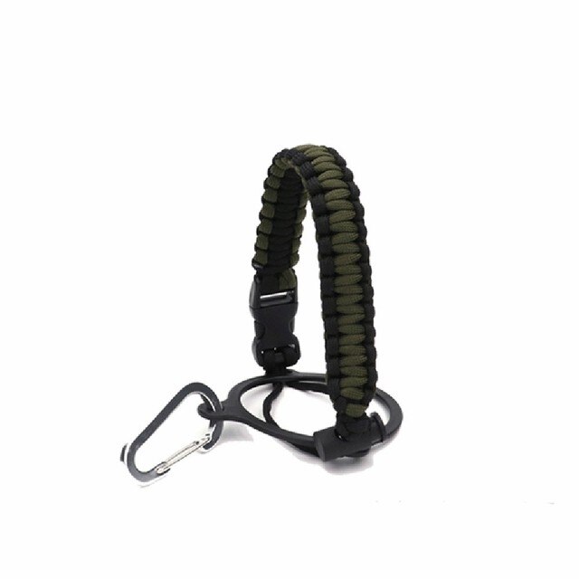 Vattenflaska säkerhetsrep handtag hydroflask paracord rembärare för hydroflaska bred mun flaskor kopp utomhus vandringsredskap: 4