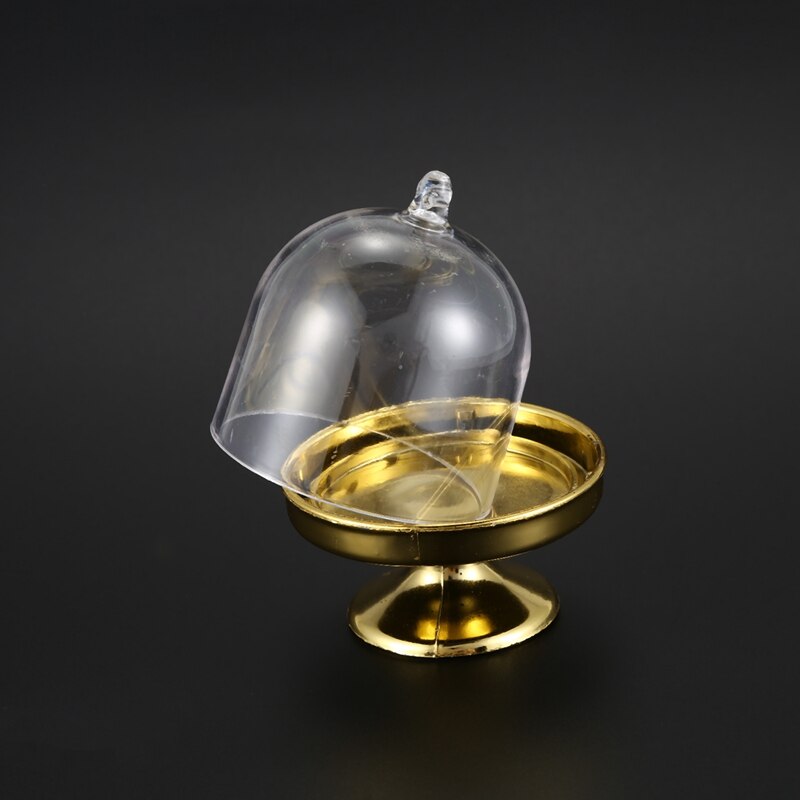 12x Mini Cake Stand Cupcake Box Wedding Party Plastic Bonbondoos Goud