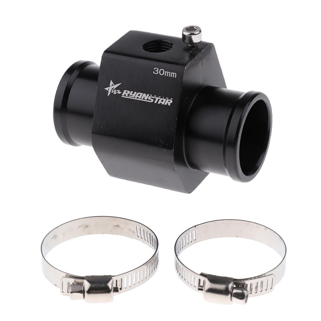 Water Temperature Sensor Joint Pipe Radiator Hose Adapter with Clamp: 30mm