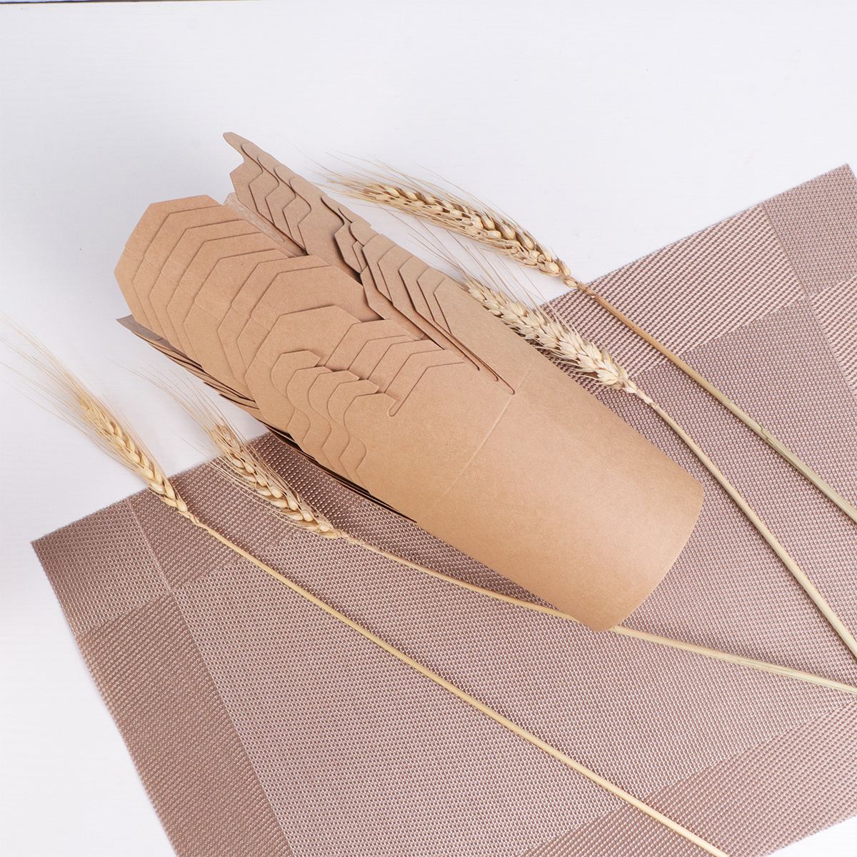 50Pcs Kraft Paper Buckets Disposable 16 Ounce Meal Prep Deli Bento Box Take-Out Container Buckets For Catering Restaurant