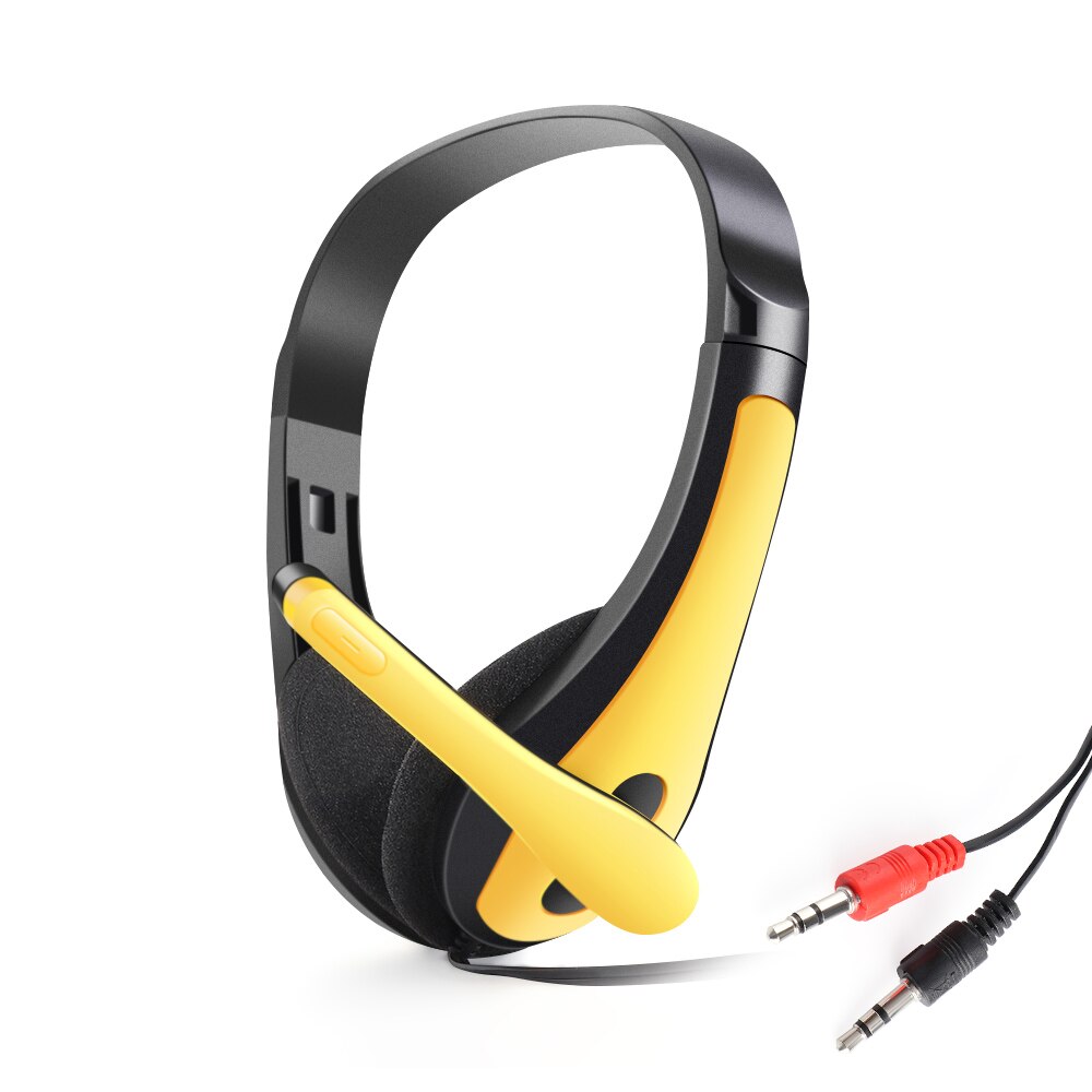 1PC 3.5mm Microphone Headset Noise Cancelling Stereo Headset Head Headphone Earphones For PC Computer Phone