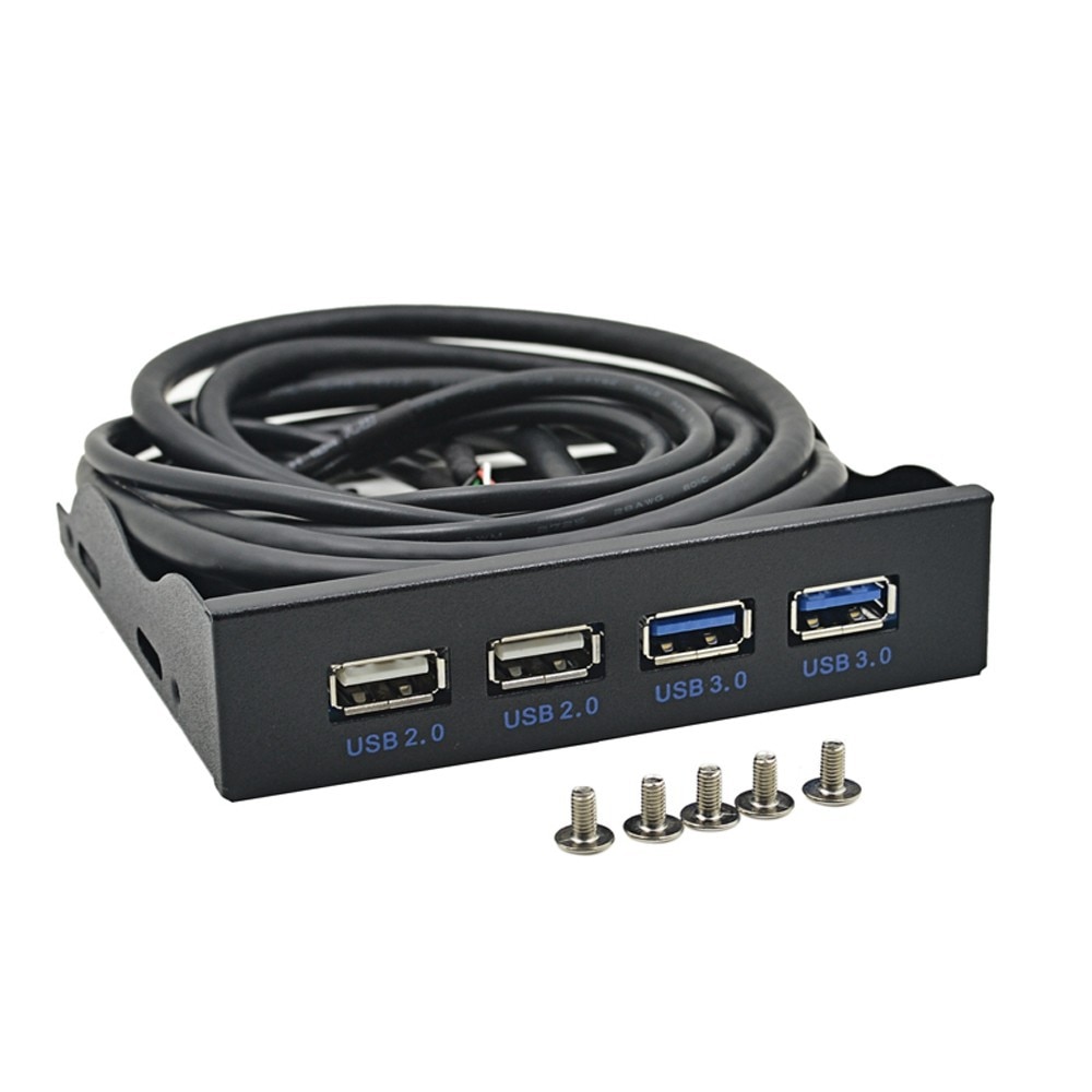 H1111z hub usb 2.0 usb 3.0 4 poort frontpaneel usb 3.0 hub splitter interne combo bracket adapter voor desktop 3.5 inch floppy bay