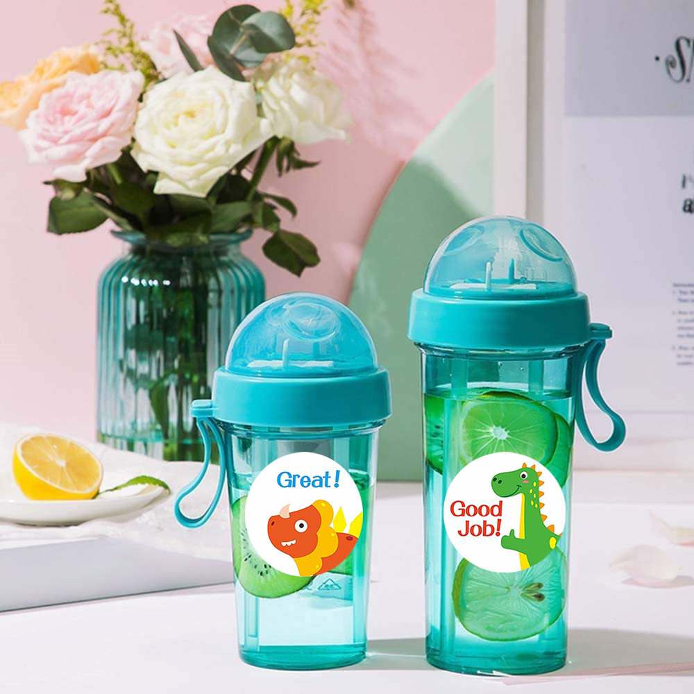 50-500 Stuks Ronde Dinosaurus Dier Kinderen Beloning Sticker Leuke Speelgoed Tags Decoratie Afdichting Label Briefpapier Levert Stickers