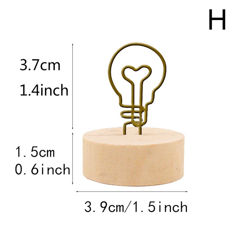 Bureau Merkt Map Hout Desktop Ornamenten Foto Clip Memo Foto Frame Houder Photo Bericht Clip Bruiloft Decor: H
