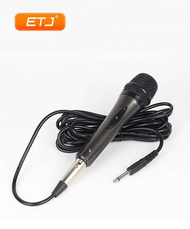Dynamic KTV Microphone Uni-directional Vocal Wired Handheld Karaoke Microphone Plastic Body Lightweight Easy To Carry: With cable