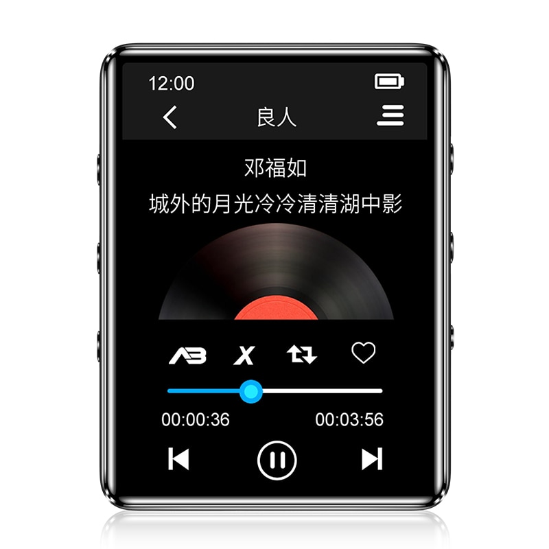 Bluetooth 5.0 metal MP3 player full touch screen built-in speaker 16G with e-book FM radio recording video playback
