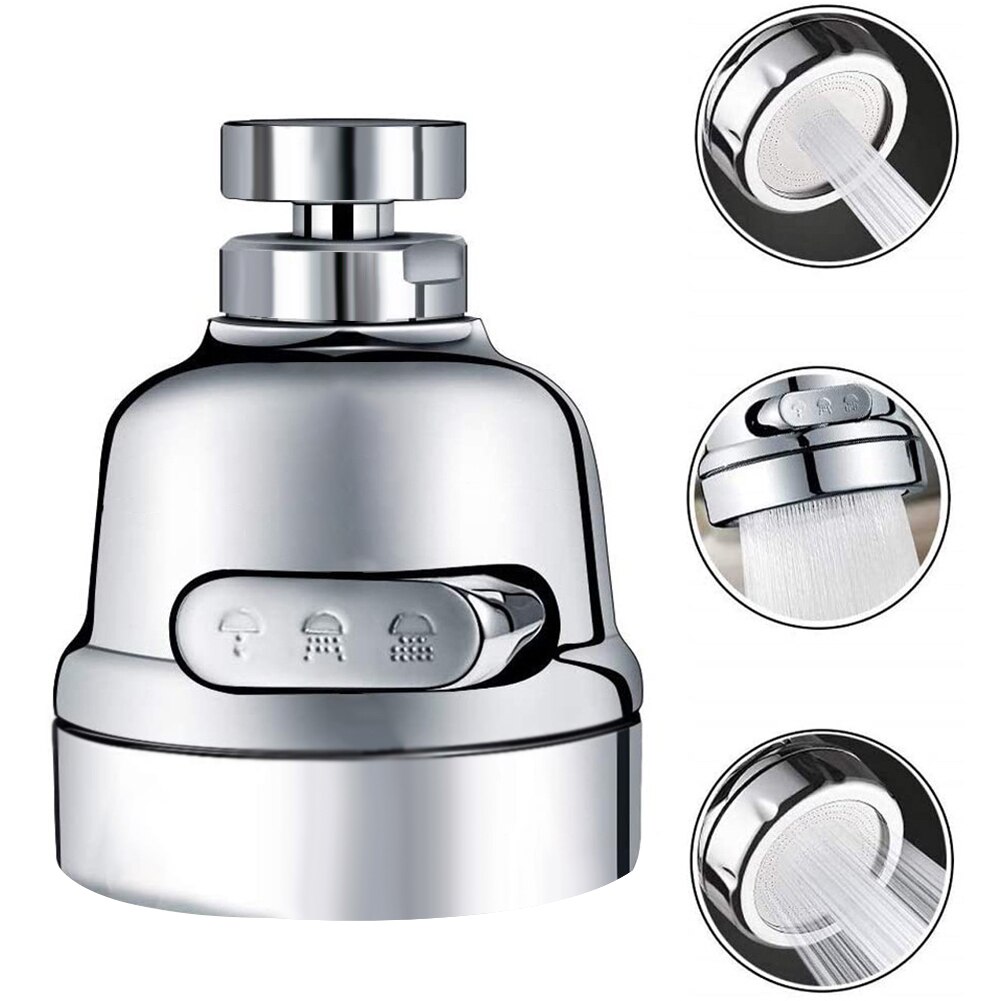 Innovative Kitchen Faucet ABS + Stainless Steel Splash-Proof Universal Tap Shower Water Rotatable Filter Sprayer Nozzle: D