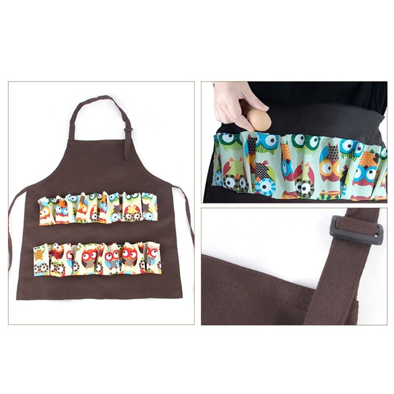 Egg Collecting Harvest Apron Farm Work Aprons for Hens Duck Goose Eggs Pockets