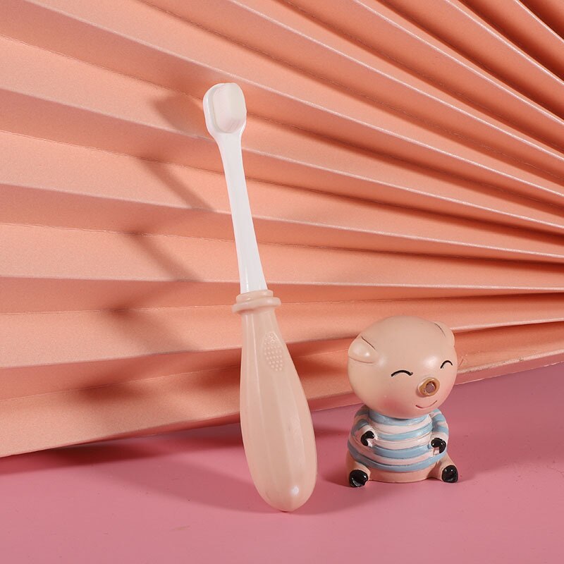Kids Soft Tandenborstel Kinderen Tandenborstel Training Tandenborstel Oral Care Tandenborstel Gezonde Kinderen Baby Items 1-6Y: Roze