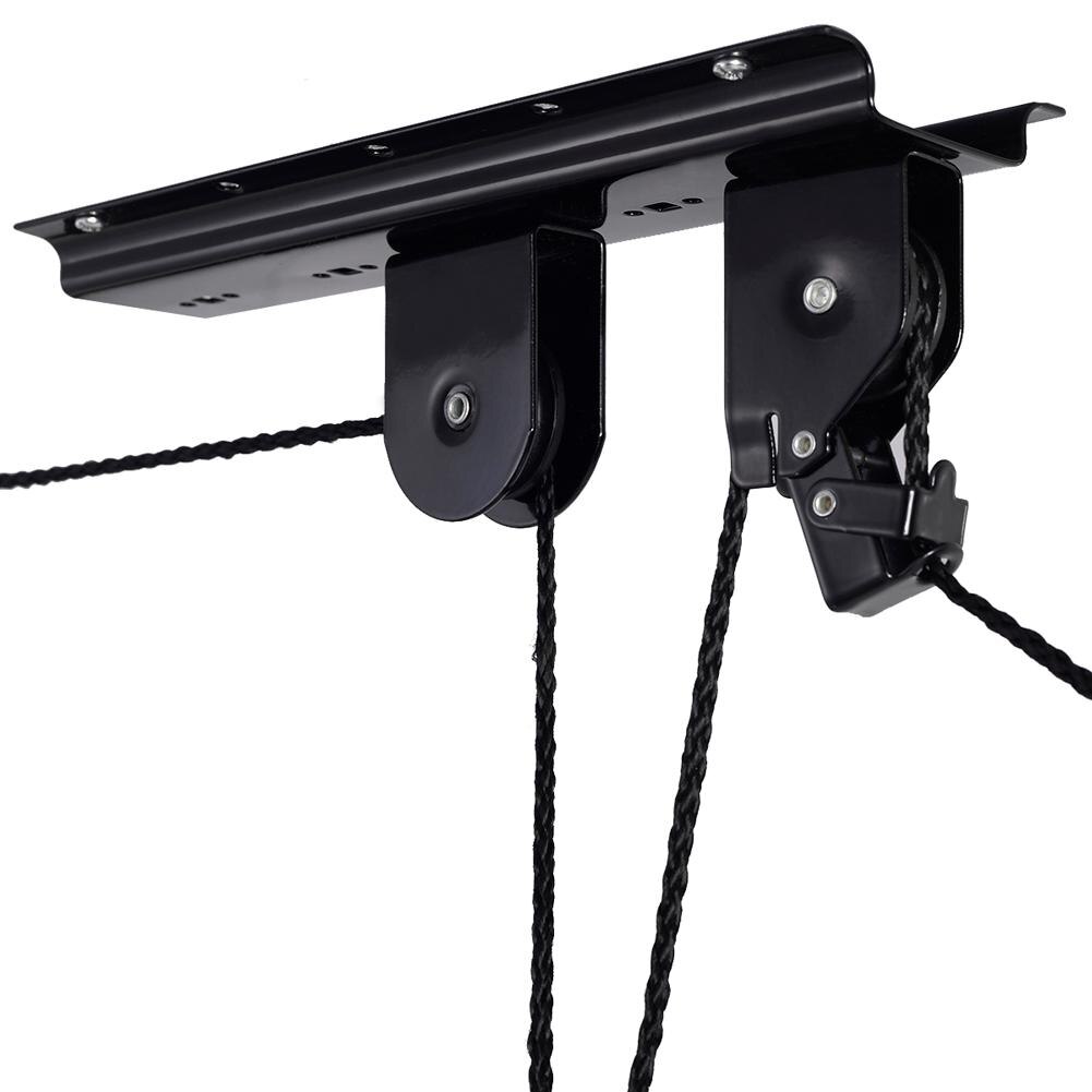 Mounted Hoist Storage Garage Bicycle Lift Ceiling Bike Hanger Save Space Roof Ceiling Pulley rack Wall Mounted Rain Dust Cover