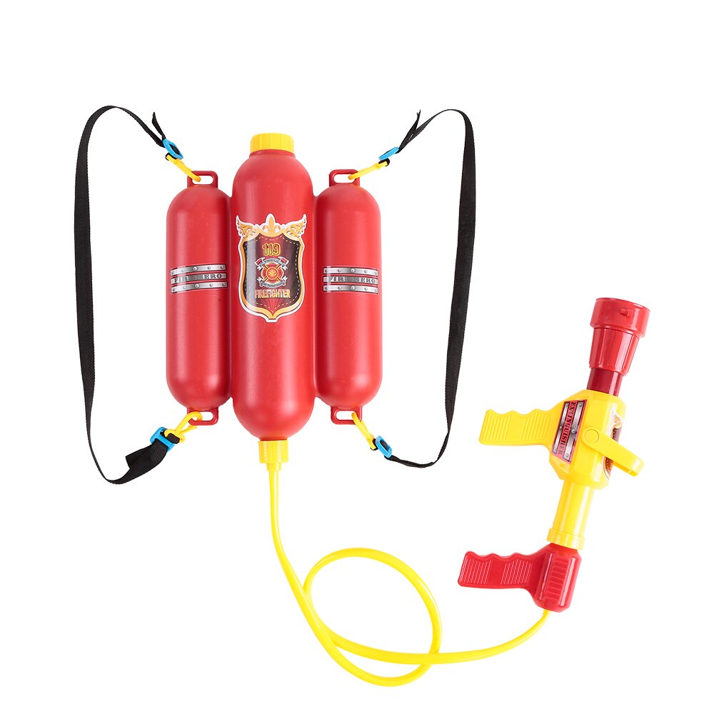 Fireman Toys Backpack Water Spraying Toy Extinguisher with Nozzle and Tank Set Children Outdoor Water Beach Toy for Kids: Light Grey