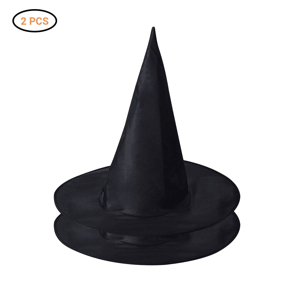 Halloween Witch Hat Cap Adult Kids Witch Hats Masquerade Ribbon Wizard Hat Cosplay Halloween Costume Party Birthday Carnival: 2pcs