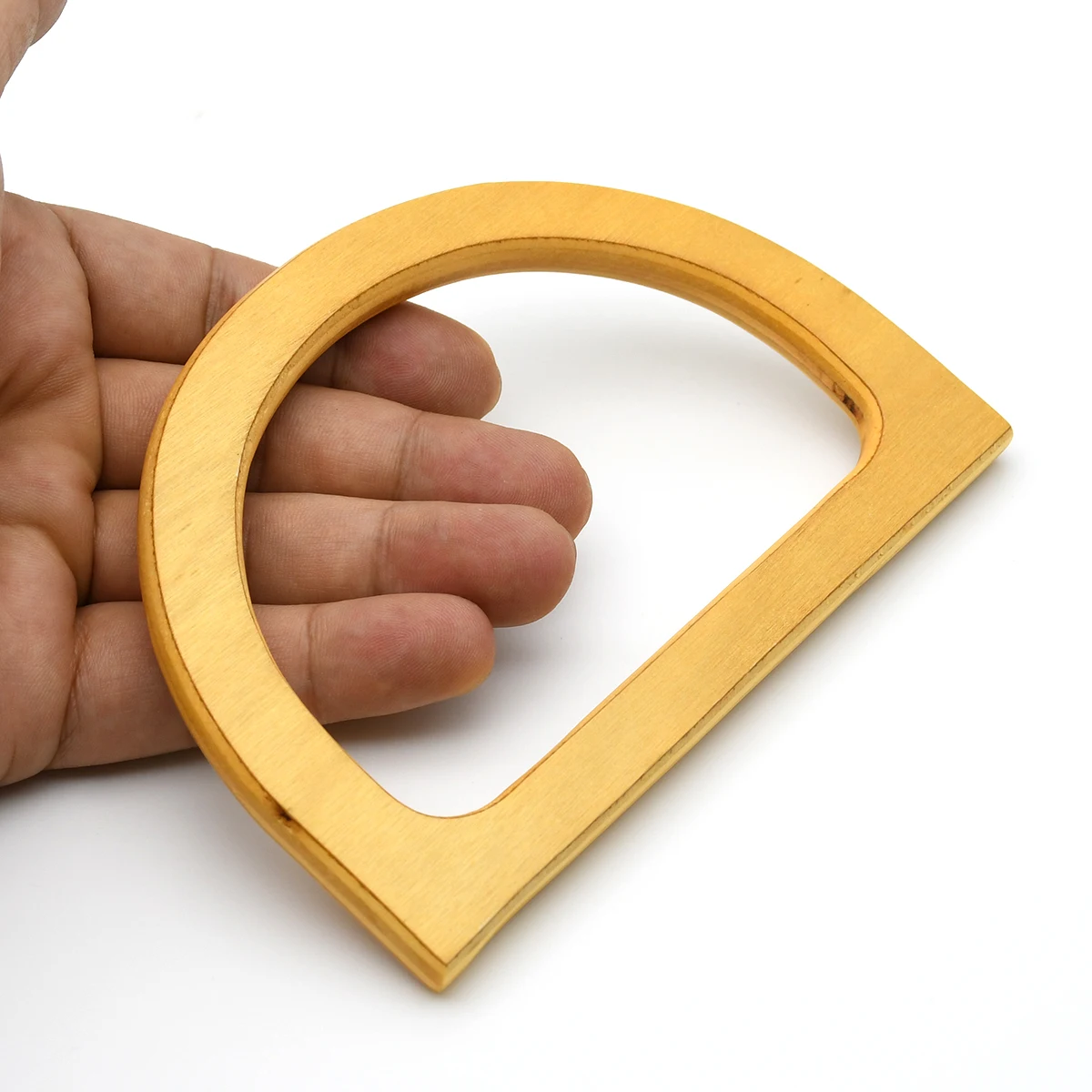 1 st träväskhandtag handväska väskram d-ring form ersättning gör-det-själv väskdelar tillbehör: Antik koppar