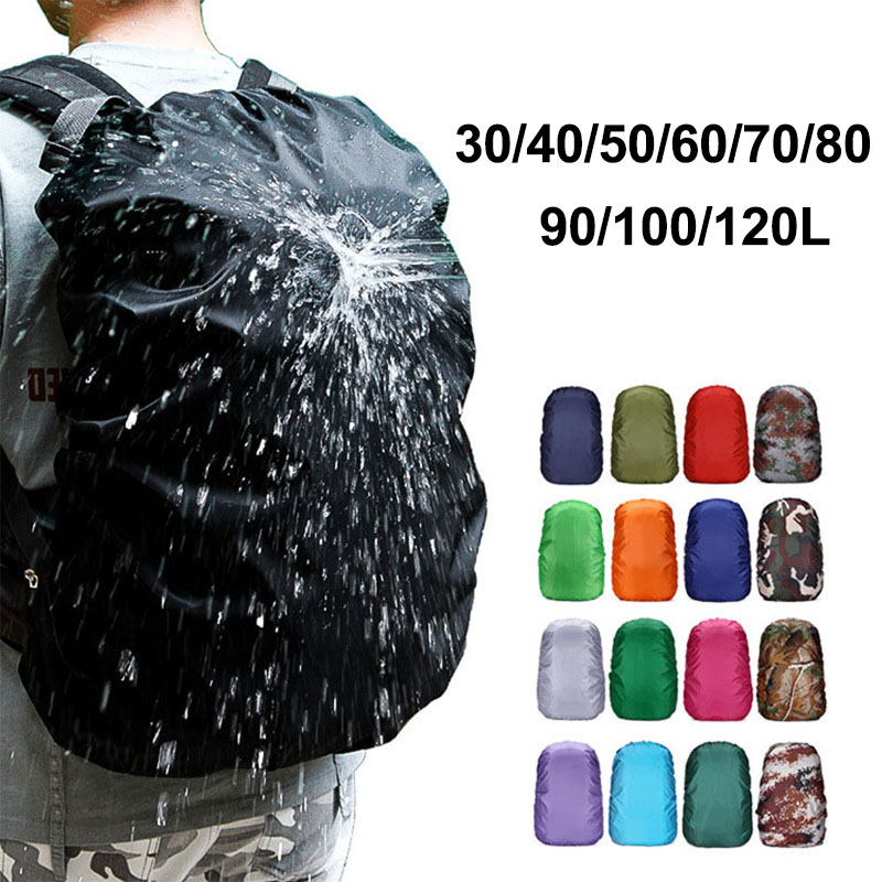 Mochila con cubierta para lluvia de 35L, 100L, 120L, bolsa impermeable para polvo, senderismo, Camping, bolsas militares grandes 90L 95L 110L, cubierta para lluvia xa41a