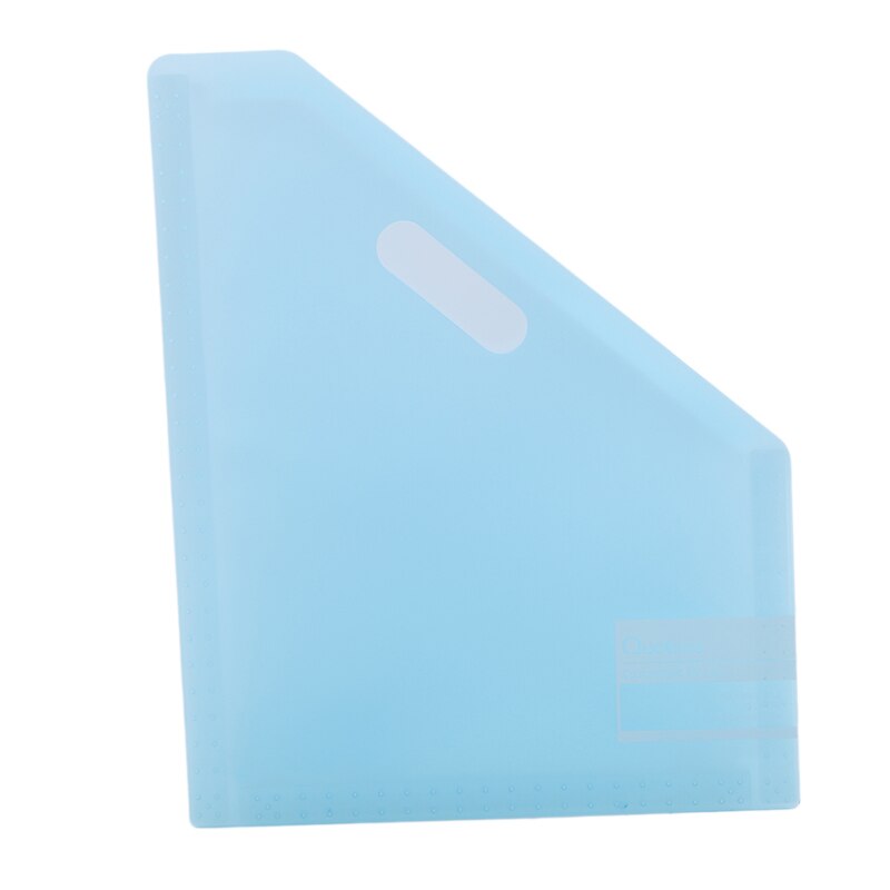 Desk File Folder Plastic Document Paper Organizer Storage Holder Multilayer Expanding Box School Office Stationery: Blue
