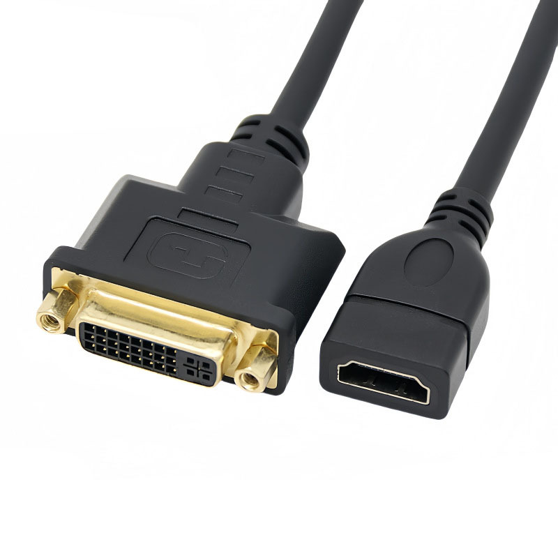 5 stk. dvi-d til vga hdmi-adapter dvi 24+1 25- bens dvi-d til hdmi-hun hd-skærm videokonverteringskabel 30cm til hdtv hd-projektor