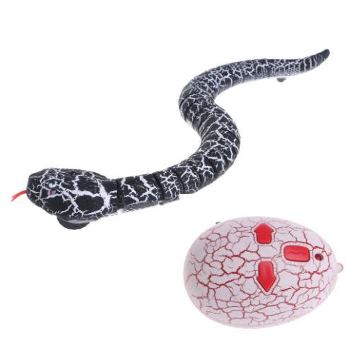Serpent à sonnette télécommandé, jouet maléfique effrayant, jouet Animal BX0D: Black