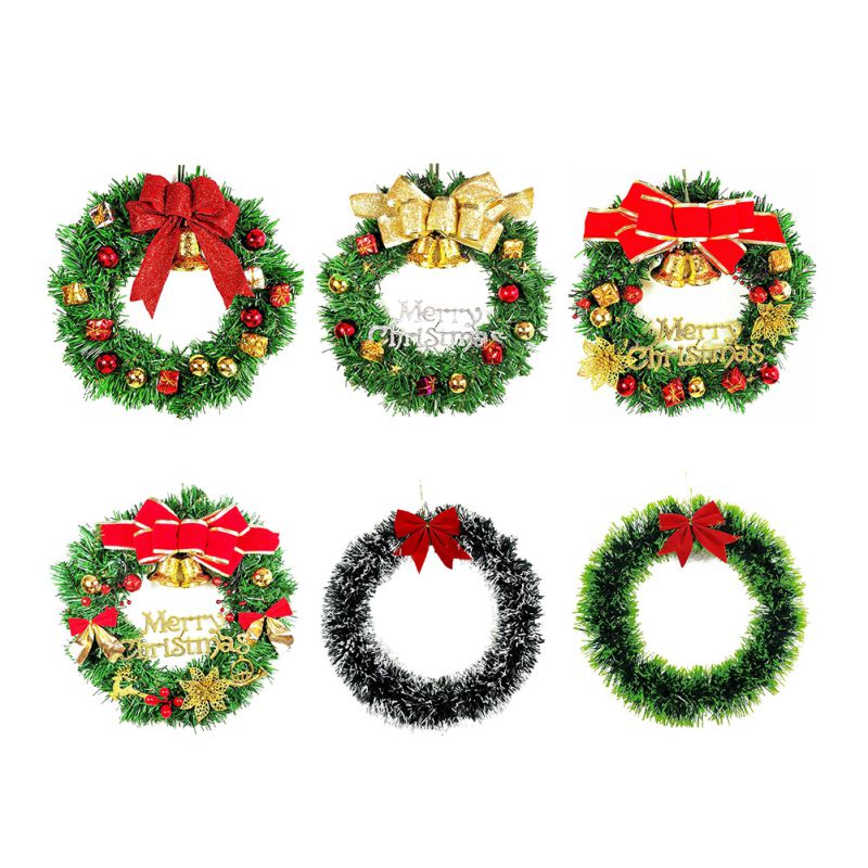 Christmas Wreaths Garlands For Door Hanger Outdoor Hanging Garland Home Window Fireplace Decorations