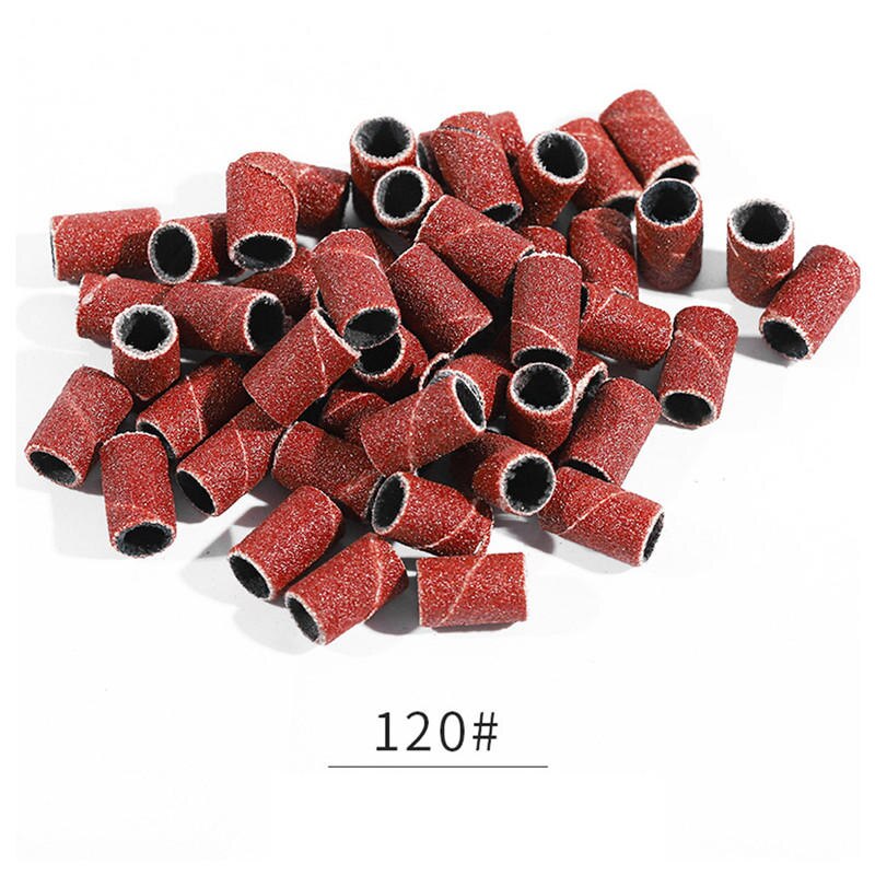 100 Stck/einstellen 80# 120# 180# Nagel Kunst Schleif Bands für Manikübetreffend Pedikübetreffend Nagel Bohrer Maschine Nagel Werkzeuge: 02