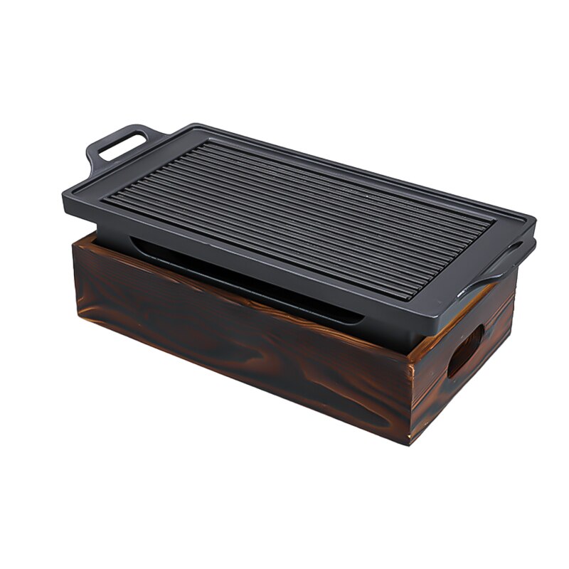 Rauchlosen Tragbaren BBQ Grill Koreanische Japanischen Grill Grill Holzkohle Grill Ofen Alkohol Herde Nicht-Stock Kochen Werkzeuge draussen: 32x15cm