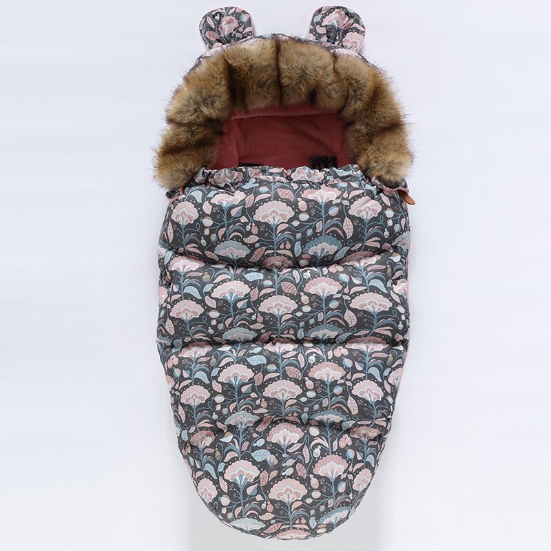 Baby Sleeping Bag Super Thick Winter Baby Envelope In Stroller Footmuff Baby Sleep Sacks 24Month Newborn Sleeping Bag for Infant: Flower