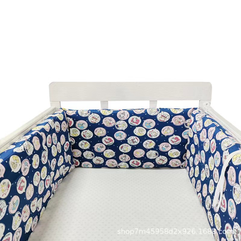 Nordic Sterne Baby Bett Verdicken Stoßstangen Zipper einteiliges Krippe Um Kissen Kinderbett Schutz Kissen 200*30 CM: Schokolade