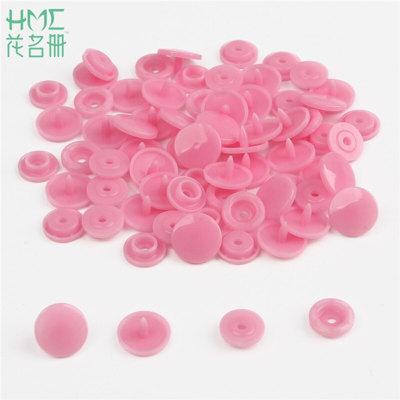 Lowest Price 50 Sets Baby Resin Snap Buttons T5 12mm Plastic Snaps Clothing Accessories Press Stud Fasteners Clips Scrapbooking: Pink