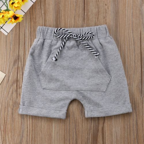 Pudcoco baby drenge underdele bomuld daglige solide strandbukser småbørn spædbarn baby dreng afslappet haremsbukser børnetøj