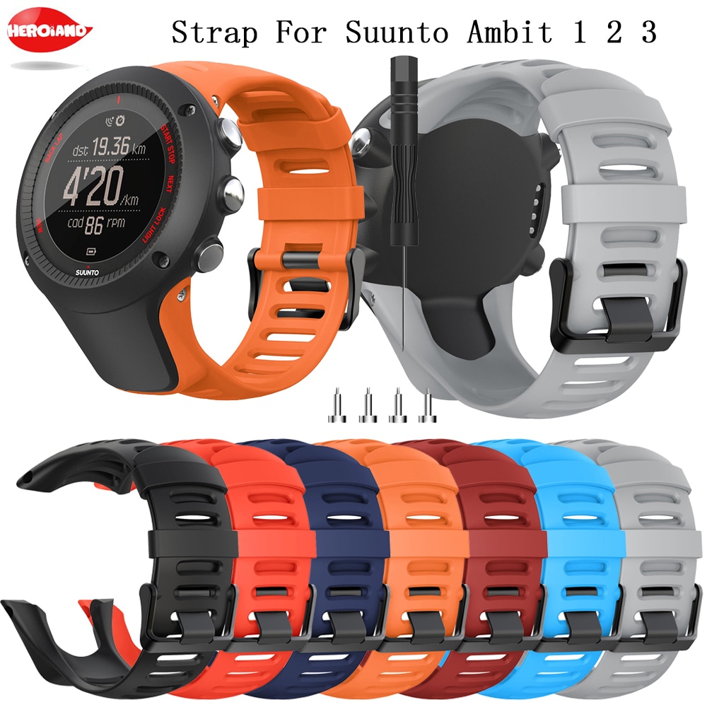 Mode Horloge Band Voor Suunto Ambit1 Ambit 2 2R 2S Ambit 3 Ademend Klassieke Soft Sport Siliconen Wirst Armband riem Horlogeband