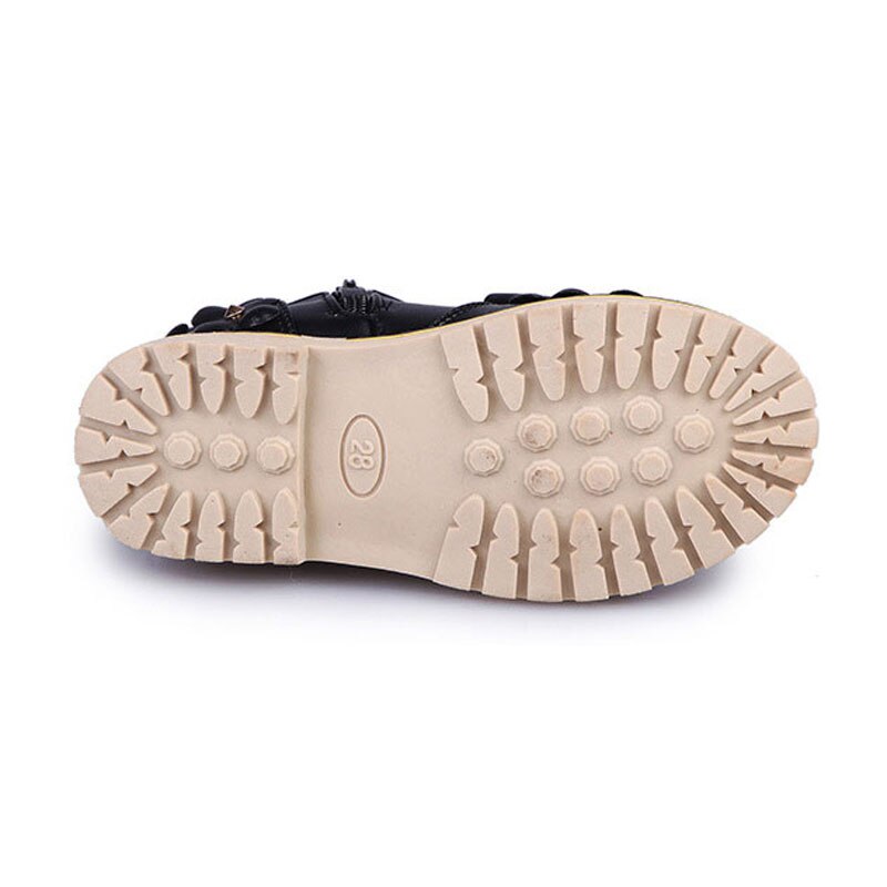 Herbst-Winter-kinderstiefel, wasserdichte pu-stiefel für mädchen, 3-8t flache freundlicher-schneestiefel, warme mädchenschuhe