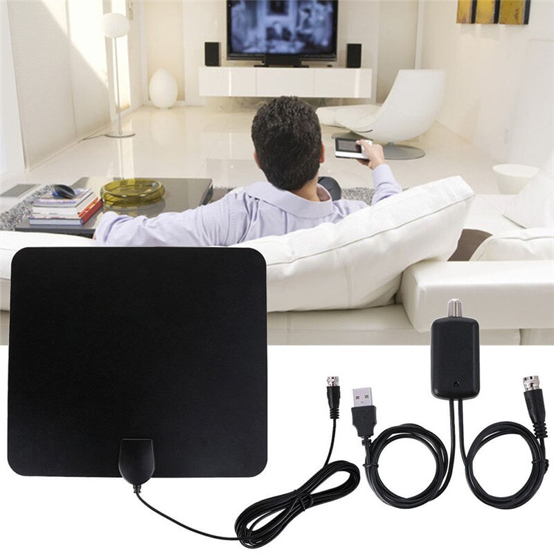 Digital Indoor Digital Freeview Range Ultra-thin Antena TV HDTV Antenna High Signal Capture Cable Signal Amplifie Antenna