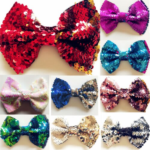 Schattige babymeisjes glitter pailletten strik haarspeld strik haarspeld hoofddeksel