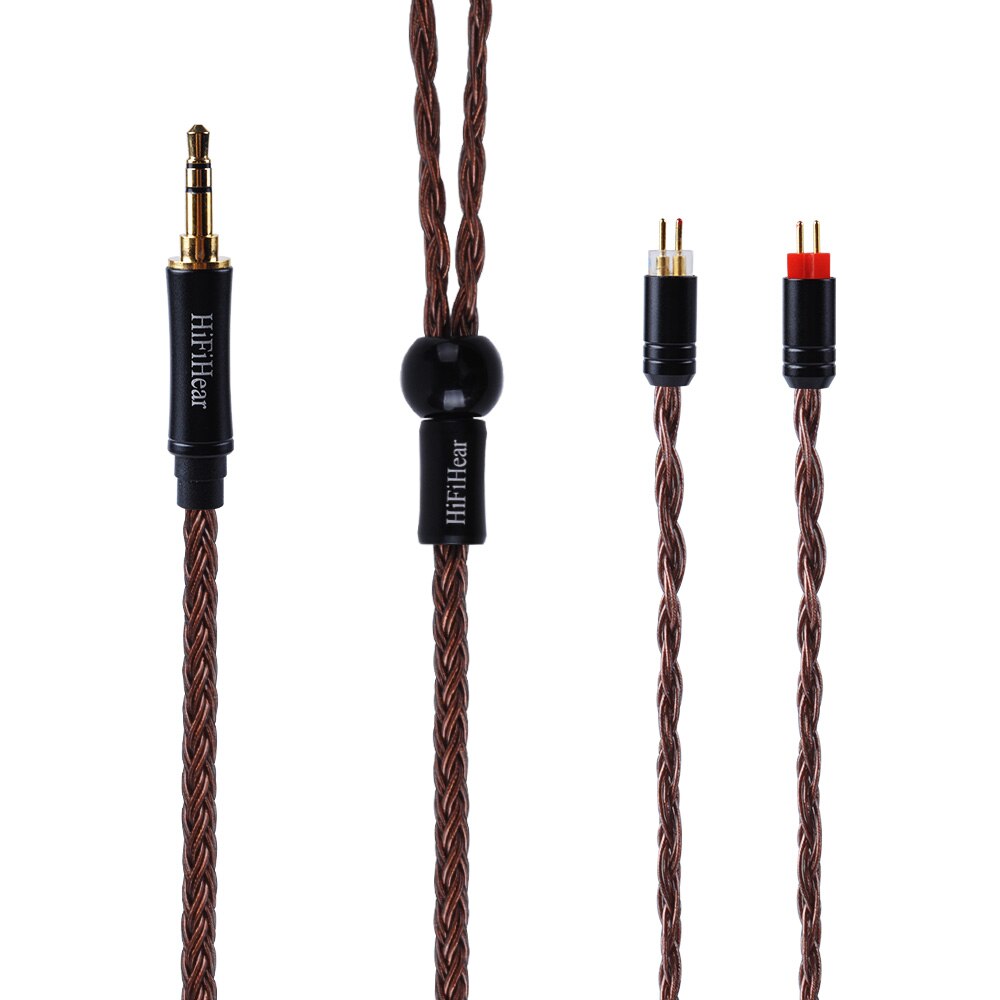 Hifihear 16 kerne forsølvet kabel 2.5/3.5/4.4mm balanceret kabel med mmcx /2- polet stik forzs 10 zs6 as10 v90 bl0n bl -03: 2 ben 3.5