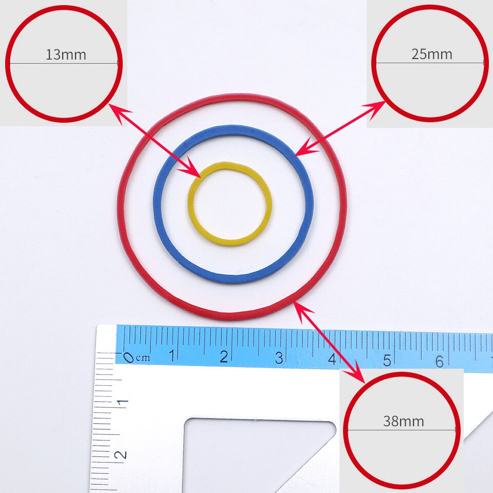 Color Elastic Rubber Band 13-38mm For School Office Home Industrial Rubber Band Stationery Packaging Tape