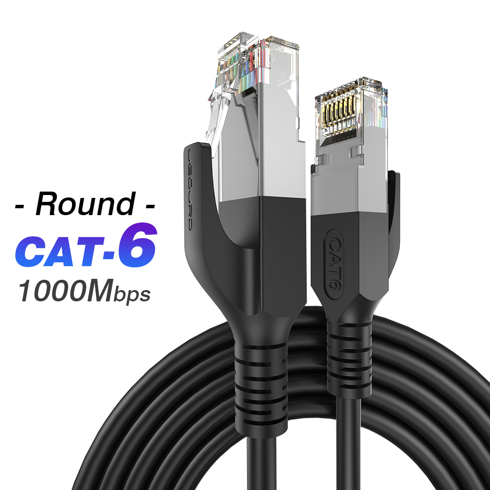 CAT 6 Ethernet Cable Cat6 RJ45 Flat Round Lan Cable Gigabit 1000mbps UTP RJ45 Network Patch Cord 1m 5m 20m 30m For Modem Router: Gold / 2m