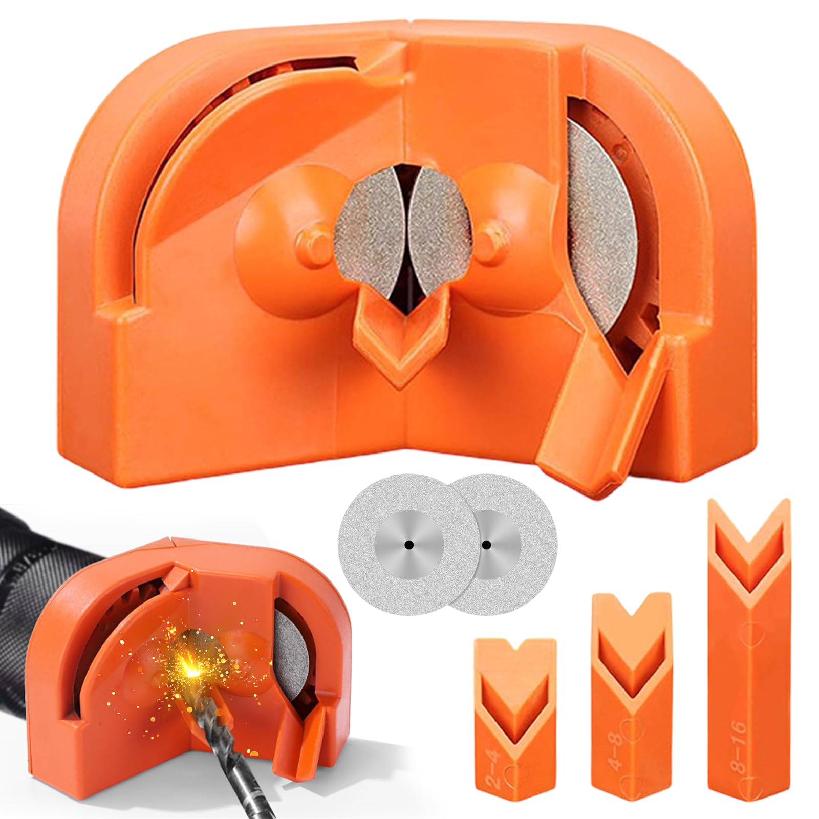 Drill Bit Sharpener Metal drill sharpener Electric Drill Bit Sharpening Tool Multipurpose Double-sided Polishing