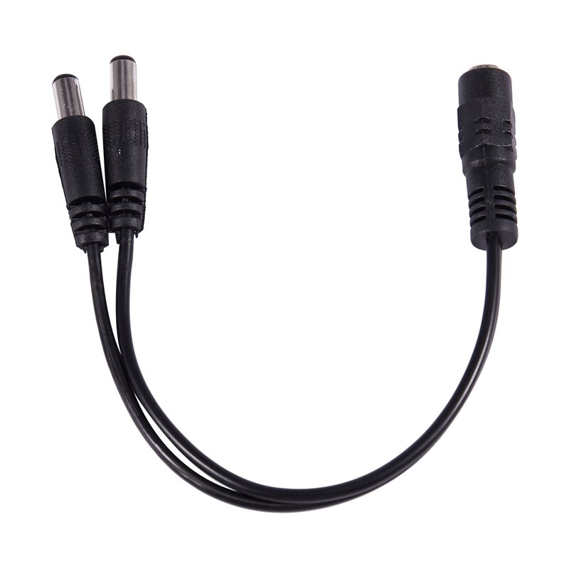 5.5x2.1mm 1 to 2 M/F DC Power Splitter Cable for Security CCTV Camera