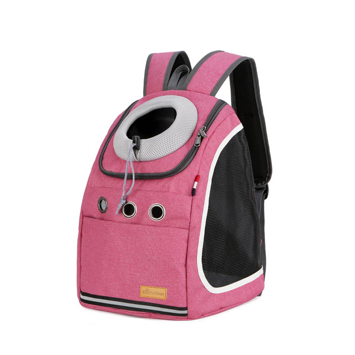 Haustier Träger Rucksack Hund Katze Ich bin Freien Reise Träger Packbag Tragbare Reißverschluss Gittergewebe Haustier Rucksack Haustier Tasche Katze Rucksack: Rosa